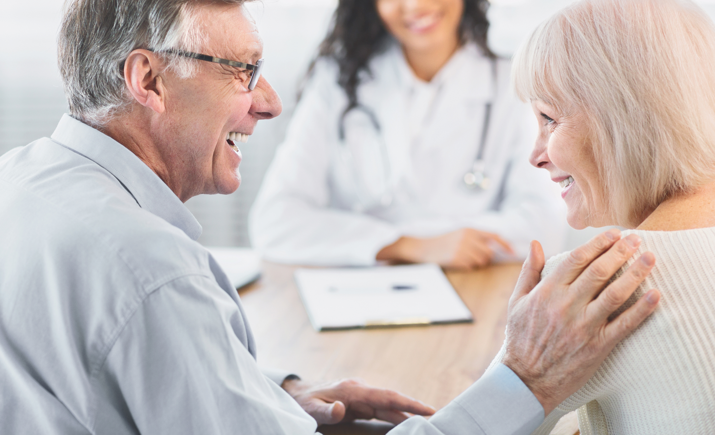 Couple meeting with doctor